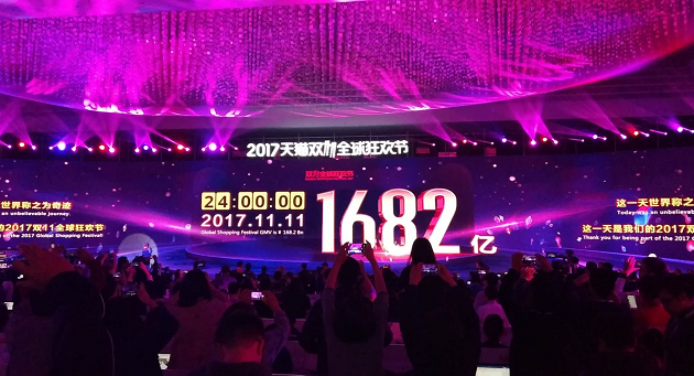 2017天猫双11落幕：成交额1682亿元！