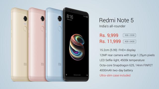 红米Note 5/Pro发布：首发骁龙636，配红绿灯双摄