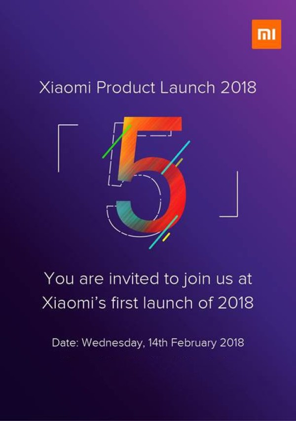 小米2018年第一场新品发布会锁定2月14日 红米5系列登陆印度