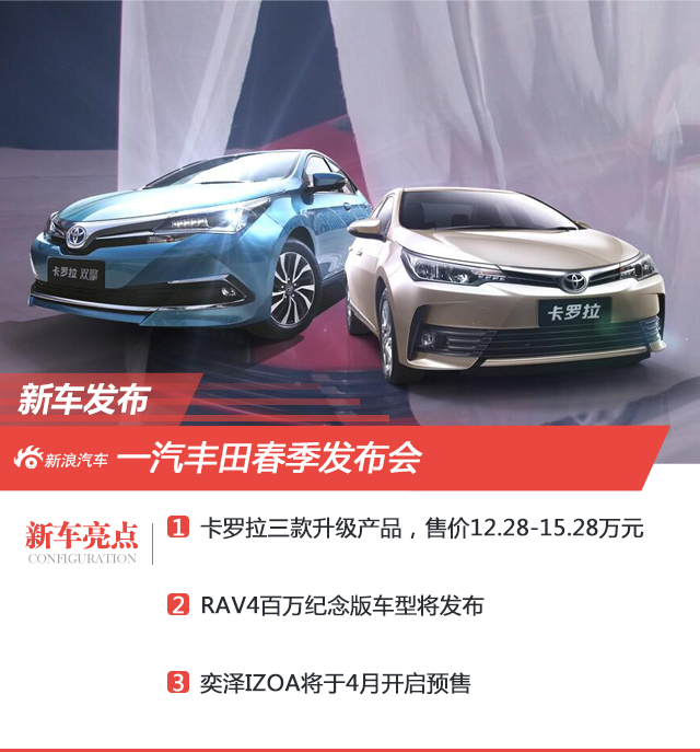 发布新车计划 一汽丰田春季新品发布会